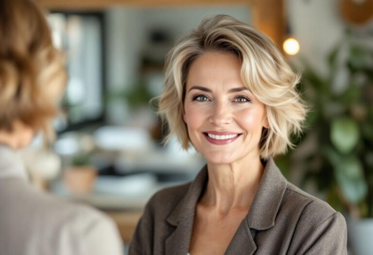 Quelle couleur de cheveux à 70 ans pour une coupe courte ?