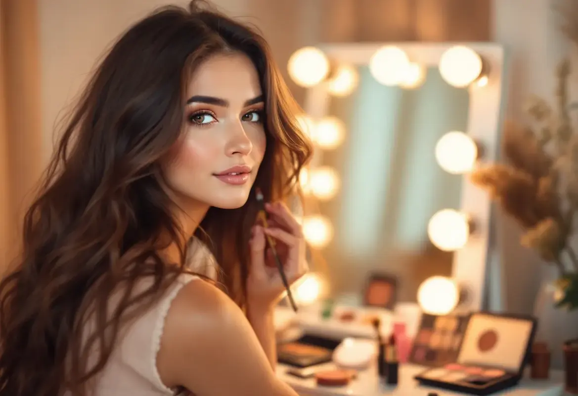 Maquillage simple et naturel pour les yeux marrons