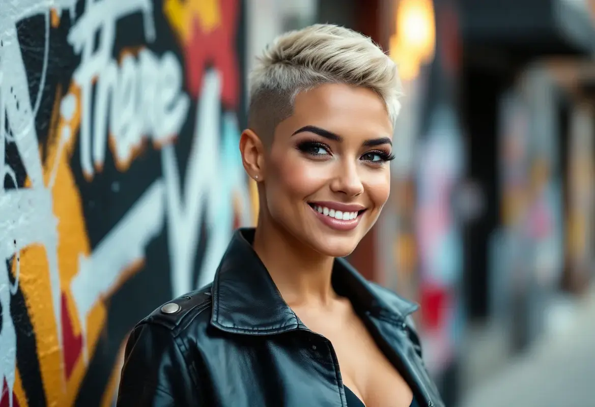 Nuque rasée hyper stylée : coupe courte femme moderne