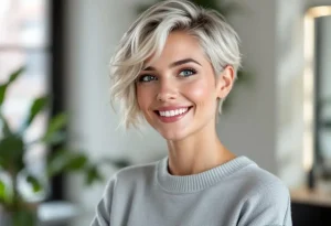 “Découvrez l’effilé hyper stylée coupe courte femme moderne”